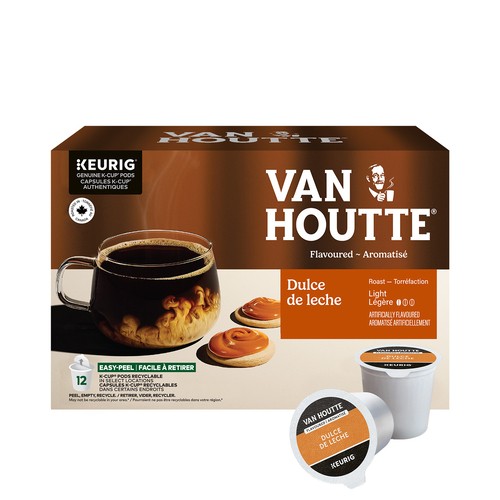 Van Houtte Coffee Pods Light Roast Dulce De Leche 12 K-Cups 115 g