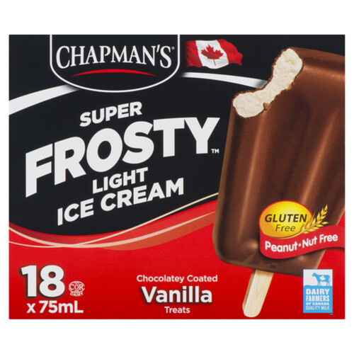 Chapman's Gluten-Free Ice Cream Bars Super Frosty Vanilla 18 x 75 ml