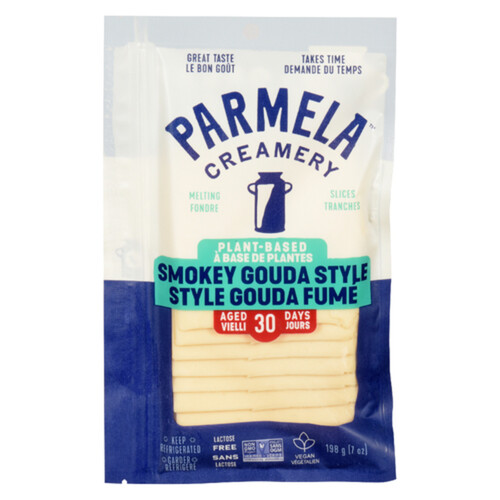 Parmela Creamery Plant Based Sliced Cheese Smoky Gouda 198 g