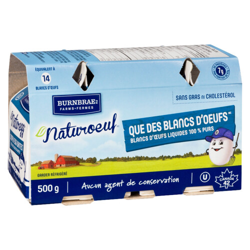 Burnbrae Farms Naturegg Fat-Free Egg Whites 100% Pure 500 g