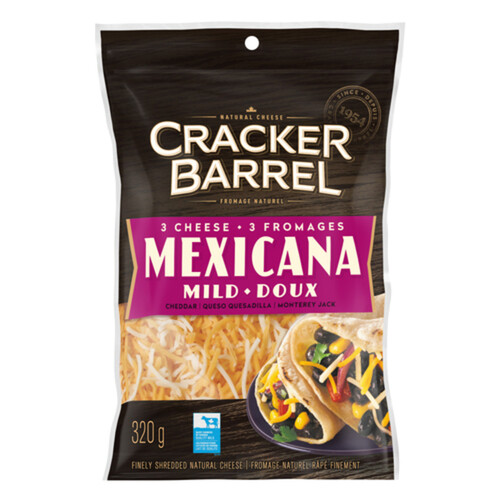 Cracker Barrel Shredded Cheese 3 Cheese Mexicana 320 g