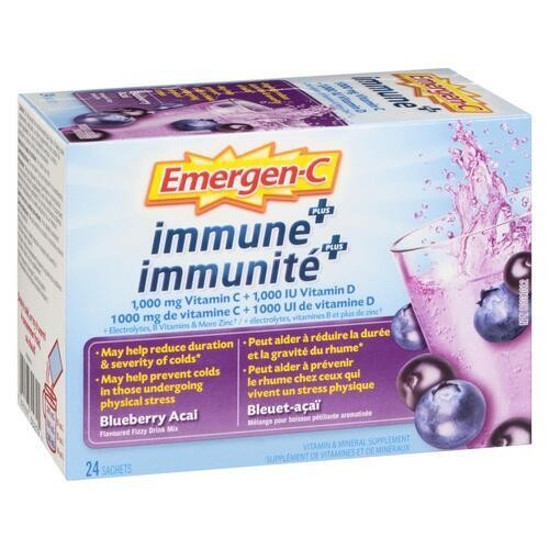 Emergen-C Immune Plus Blueberry Acai 24 Pack