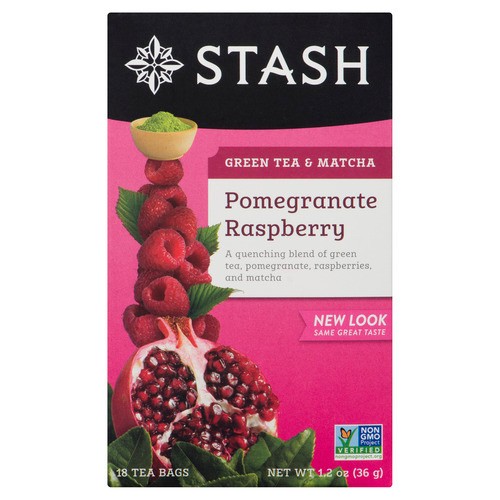 Stash Green Tea & Matcha Pomegranate Raspberry 18 Tea Bags