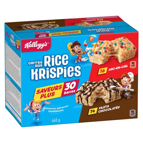 Kellogg's Rice Krispies Squares Variety Pack 30 Bars 660 g