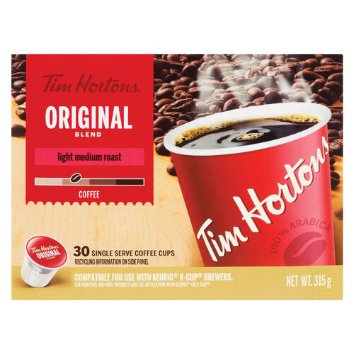 Tim Hortons Coffee Pods Original K-Cup 30 EA