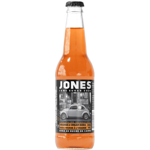Jones Craft Soda Cane Sugar Orange and Cream Soda 355 ml (bottle)