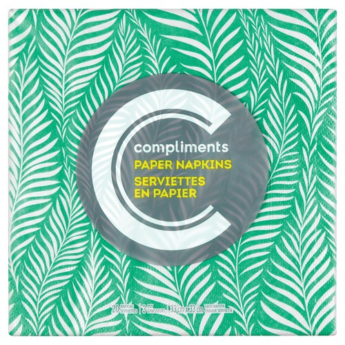 Compliments Summer Paper Napkins 3-Ply 20 Sheets