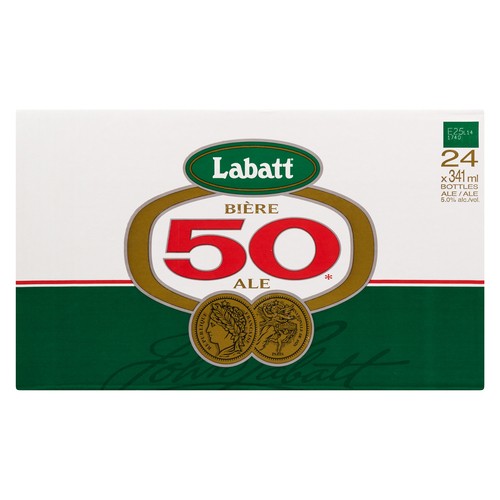 Labatt 50 Ale Beer 5% Alcohol 24 x 341 ml (bottles)