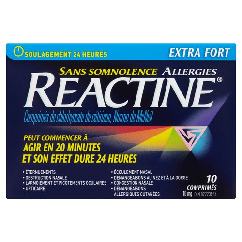 Reactine Extra Strength 24 Hour Relief 10 Tablets