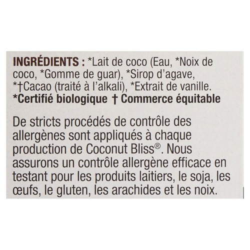Coconut Bliss Organic Non-Dairy Frozen Dessert Bars Dark Chocolate 292 g