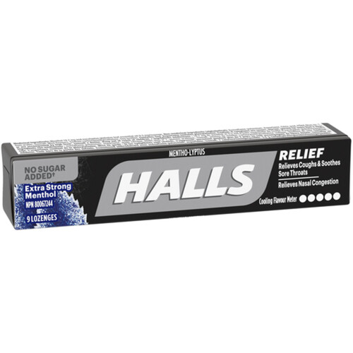 Halls Sugar Free Extra Strength Mentho Lyptus Cough Drops