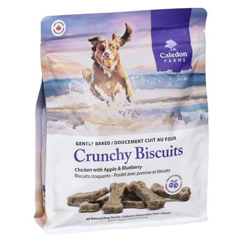Caledon Farms Dog Treats Crunchy Biscuits Chicken With Apple & Blueberry 554 g