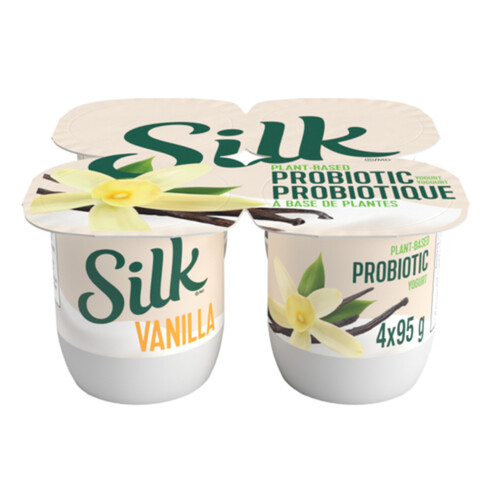 Silk Probiotic Yogurt Vanilla 4 x 95 g