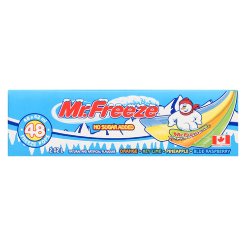 Mr. Freeze No Sugar Added Freeze Pops 48 x 42 ml