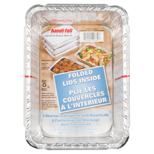 Handi-Foil Folded Lid Storage Containers 5 Pack