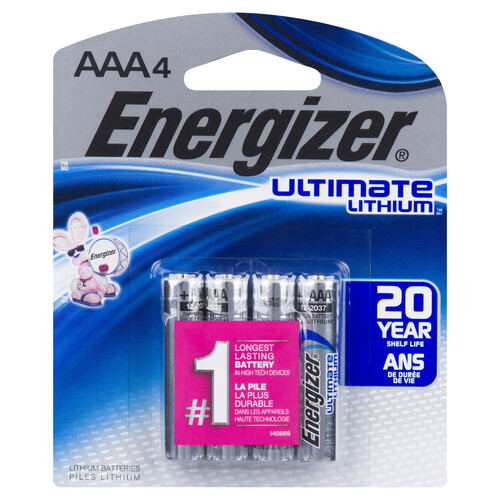 Energizer Batteries Lithium Ultimate AAA 4 EA