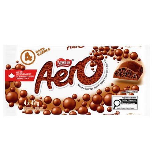 Nestlé Aero Milk Chocolate Bar 4 x 42 g