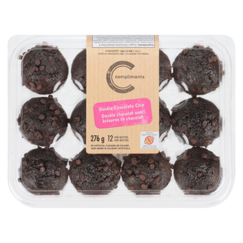 Compliments Peanut-Free Mini Muffins Double Chocolate Chip 276 g