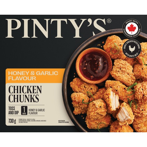 Pinty's Honey And Garlic Chicken Breast Chunk 730 g