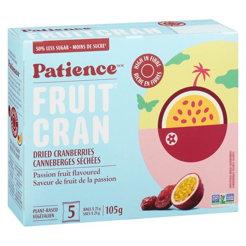 Patience Fruit Cran Dried Cranberries Passion Fruit 105 g