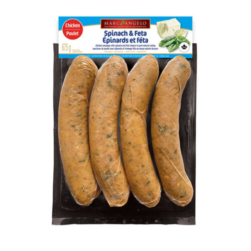 Marcangelo Frozen Sausages Spinach Feta 675 g