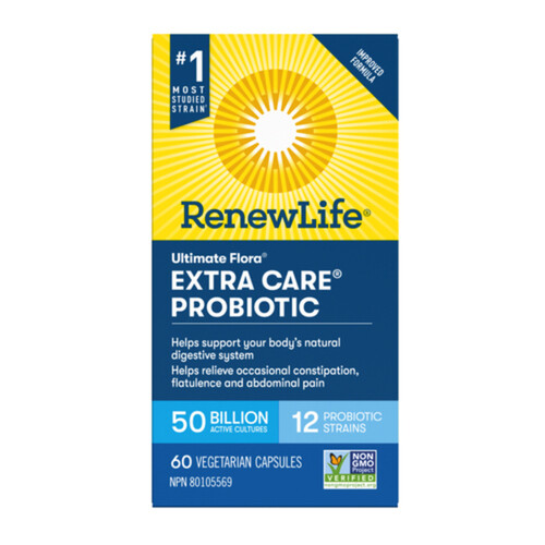 Renew Life Probiotic Ultimate Flora Extra Care Vegetarian Capsules 60 Count