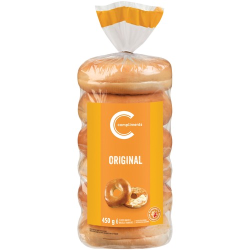 Compliments Bagels Plain Original 6 x 75 g