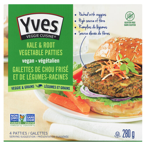 Yves Frozen Veggie Cuisine Patties Kale & Root 280 g 