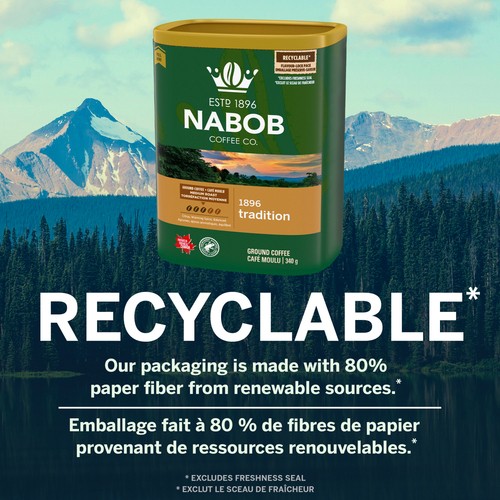 Nabob Ground Coffee 1896 Tradition Medium Roast 340 g
