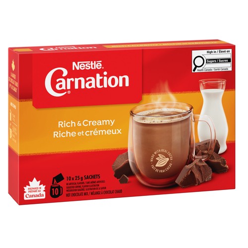 Nestlé Carnation Hot Chocolate Mix Rich And Creamy 10 x 25 g