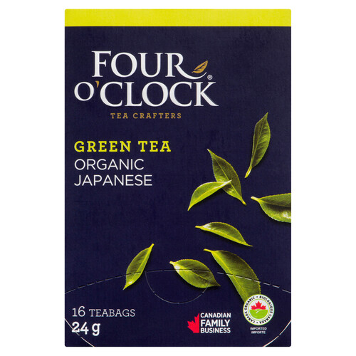 Four O'Clock Organic Green Tea Japanese 16 Tea Bags