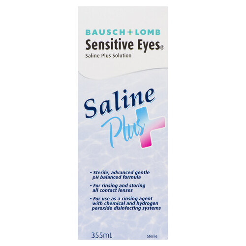 Bausch + Lomb Saline Plus Contact Lens Solution 355 ml