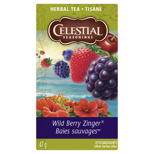 Celestial Seasonings Herbal Tea Wild Berry Zinger 20 Tea Bags