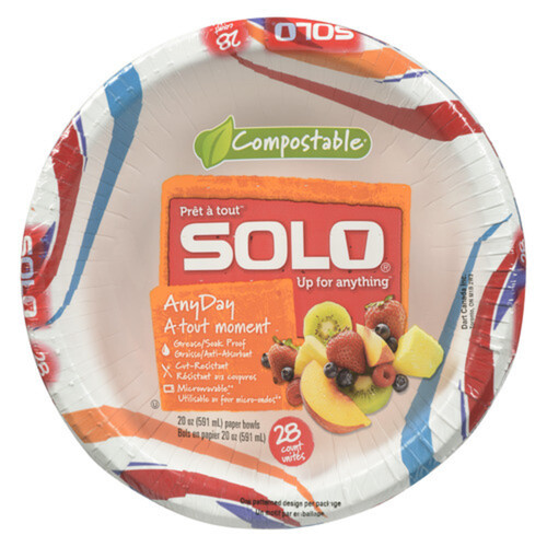 Solo Decorated 20 Oz Paper Bowl 28 Pack