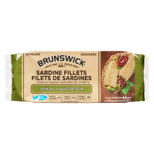 Brunswick Sardine Fillets In Soya Oil 100 g