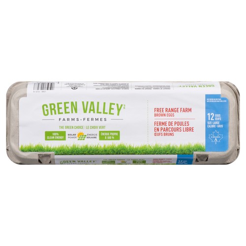 Green Valley Farms Brown Eggs Free Range Large 12 Count
