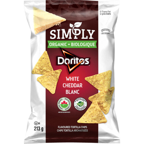 Doritos Simply Organic Tortilla Chips White Cheddar 213 g