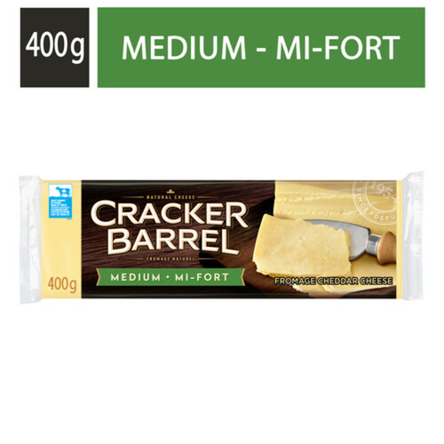 Cracker Barrel Cheese Cheddar White Medium 400 g