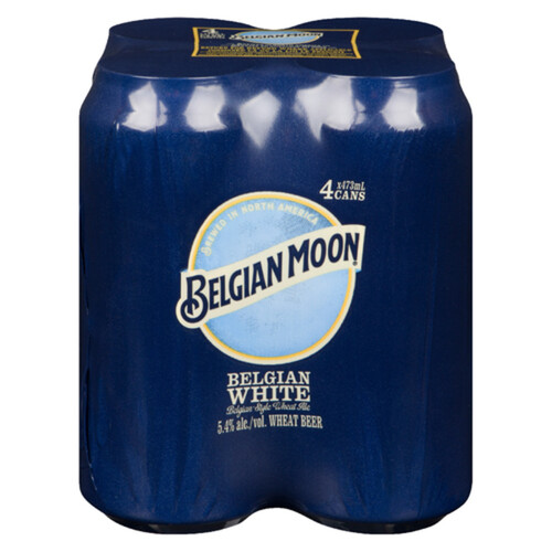 Belgian Moon Beer Belgian White 5.4% Alcohol 4 x 473 ml (cans)