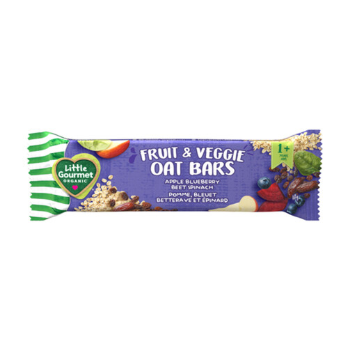 Little Gourmet Organic Fruit & Veggie Oat Bars Apple Blueberry Spinach 90 g