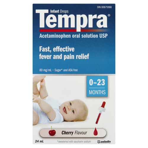 Tempra Drops Infant Acetaminophen Cherry 24 ml