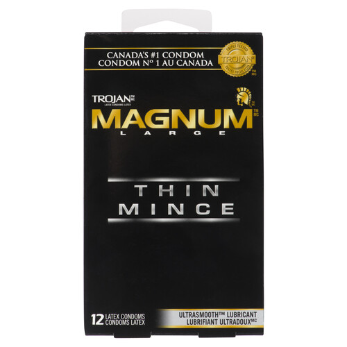 Trojan Magnum Condoms Thin Mince 12 Ea