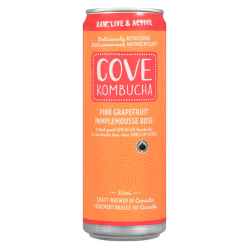 Cove Kombucha Pink Grapefruit 355 ml (can)