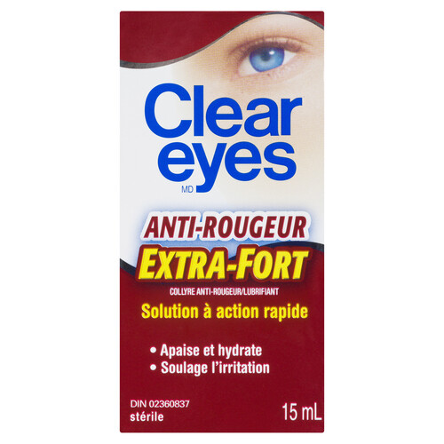 Clear Eyes Eye Drops Extra Strength Redness Relief 15 ml