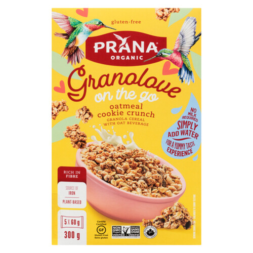 Prana Organic Granolove Cereal Oatmeal Cookie Crunch 300 g Voilà
