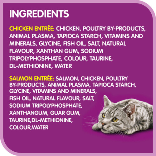Whiskas Perfect Portions Adult Wet Cat Food Cuts in Gravy Chicken & Salmon Multipack 12 x 75 g
