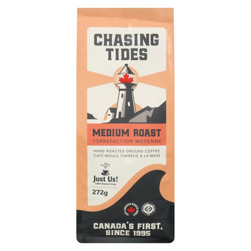 Just Us! Chasing Tides Ground Coffee Hand Roasted Medium Roast 272 g