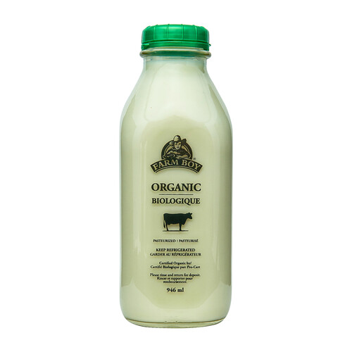 Farm Boy Organic 1% Milk Partly Skimmed  946 ml (bottle)