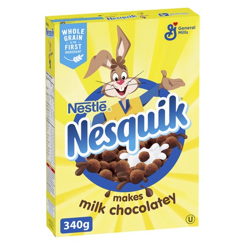 Nestlé Nesquik Cereal Chocolate Whole Grains And Fibre 340 g