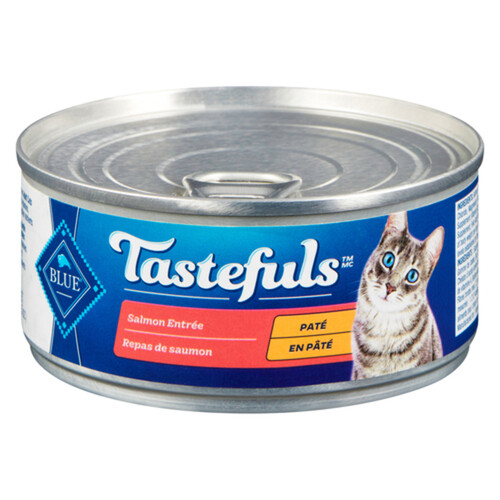 Blue Tastefuls Natural Wet Cat Food Entrée Paté Salmon 5.5 oz 155 g